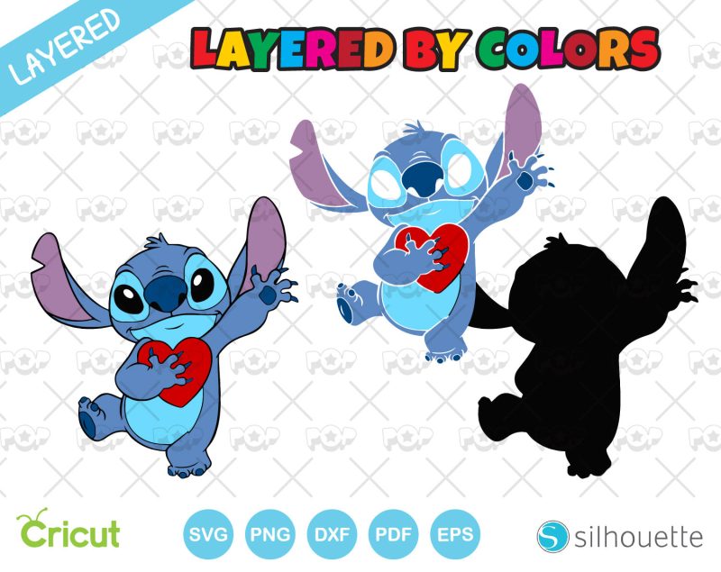 Lilo & Stitch clipart bundle, Lilo and Stitch SVG cut files for Cricut / Silhouette, PNG DXF, instant download