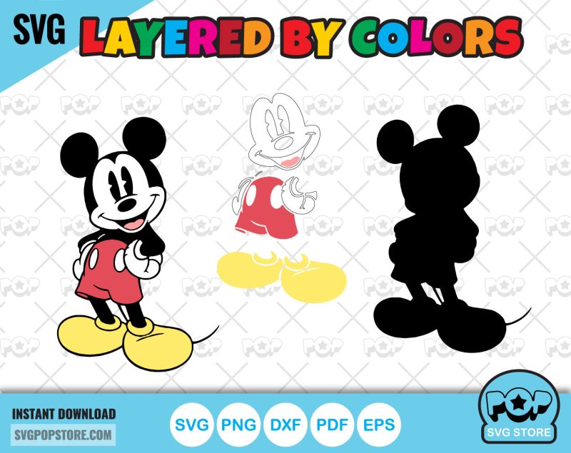 Classic Mickey and Friends clipart set, svg cut files for Cricut / Silhouette, Mickey & friends png