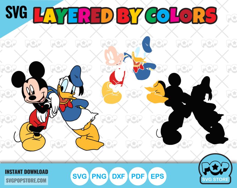 Mickey and Friends clipart bundle, svg cut files for Cricut / Silhouette, Mickey & friends png