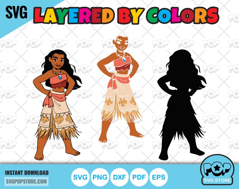 Moana 100 cliparts bundle + alphabet, Moana svg cut files for Cricut / Silhouette, Moana png