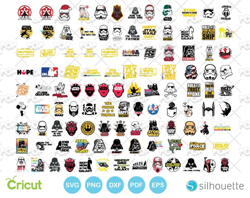 Star Wars mega clipart bundle, SVG cut files for Cricut / Silhouette, Star Wars designs for sublimation, instant download