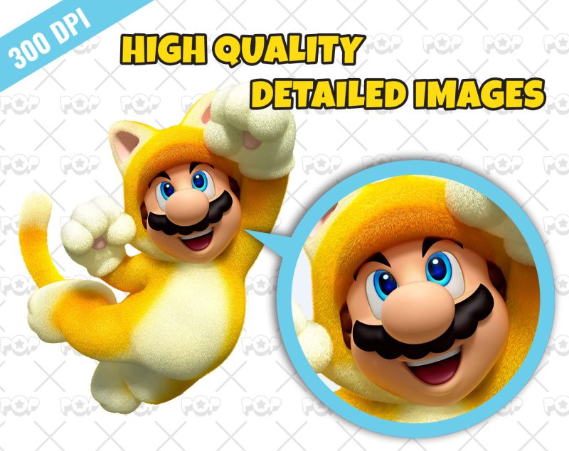 Super Mario clipart PNG, transparent PNG, designs for decoration / sublimation, instant download