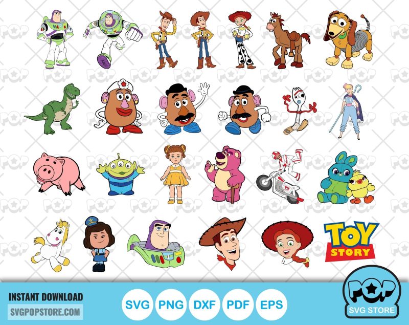 Toy Story clipart bundle + alphabet, Toy Story svg cut files for Cricut / Silhouette, Toy Story png